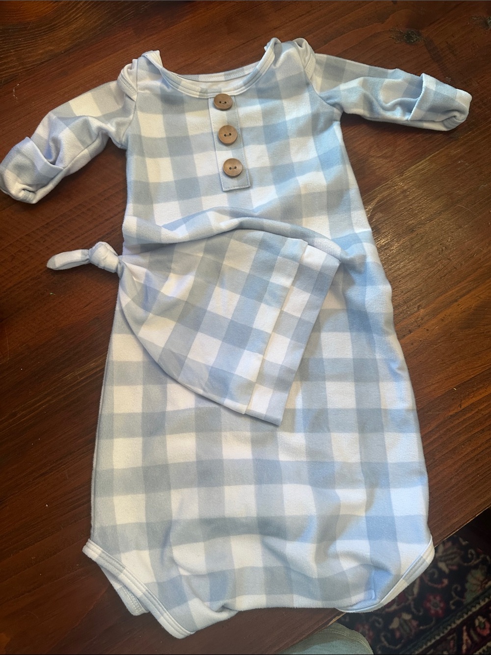 Caden lane boy gown with cap
